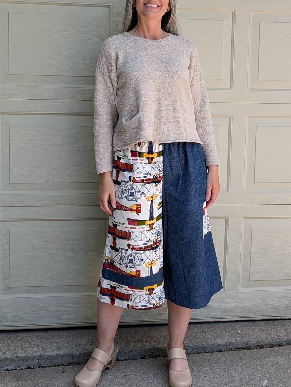 ooak HANDMADE CROPPED PANTS made from vintage curtains S